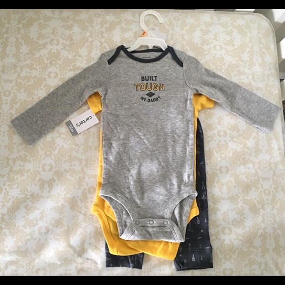 New NWT Carter Boy Brown Monkey Jacket Bodysuit Pants 3 Piece Set 3 month